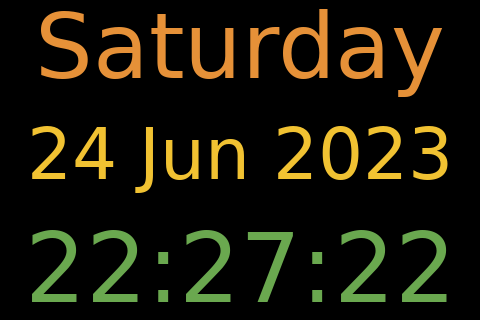 sample image depicting the date and time